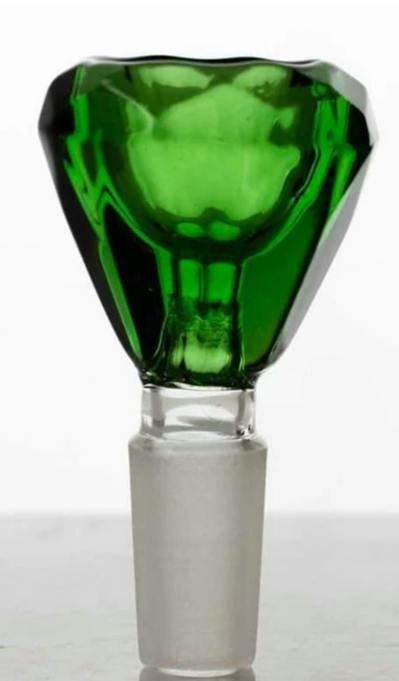 Diamond Glass Bowl - Green