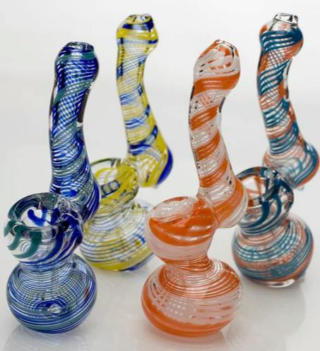 4.5" Single Chamber Bubbler - Spiral Design