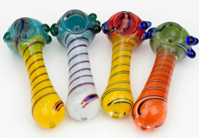 Glass Hand Pipe 4.5" - Swirls