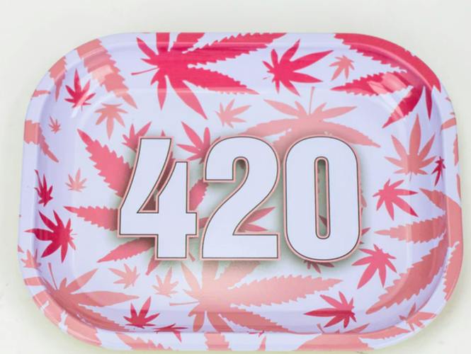 Mini Metal Rolling Tray - Hot Pink