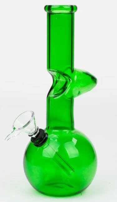 8" Zig Zag Bong - Green