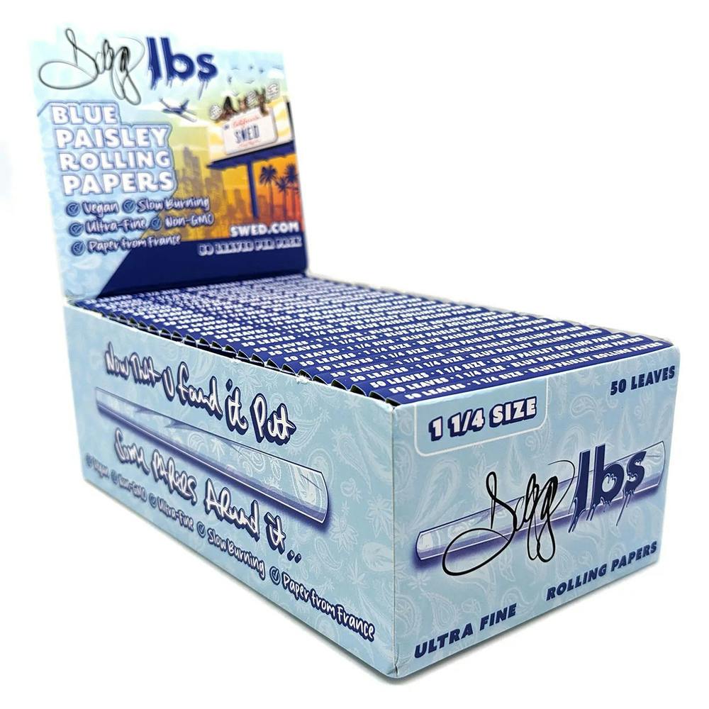 Blue Paisley Rolling Papers 1 1/4 [50pk] | Dogg Llbs - Rolling Papers