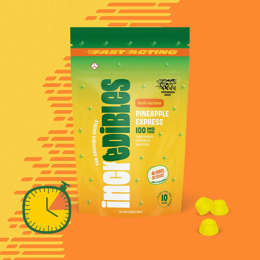 Fast-Acting Pineapple Express [10pk] (100mg) | incredibles - Gummies