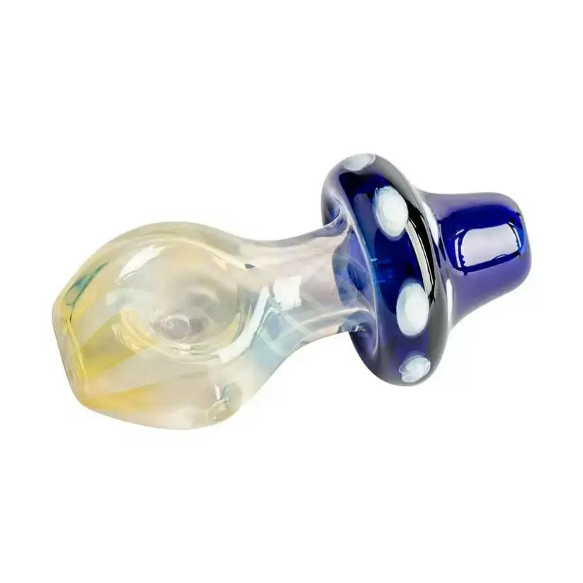 3.25" Stand Up Mushroom Pipe Red Eye Glass -