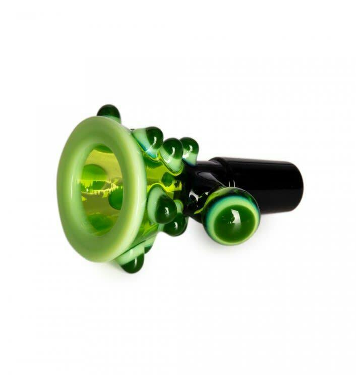 14mm Pop Art Cone Bowl - Lime Green