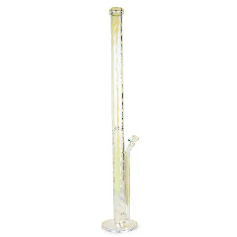 36" Metallic Terminator Finish Goliath Twist Straight Tube Bong - Rainbow