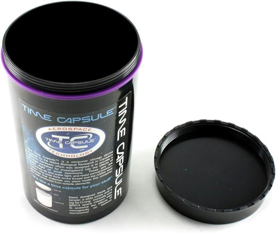 Time Capsule Aerospace Tech Waterproof Storage Jar - Black