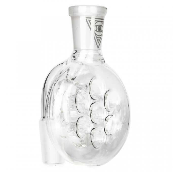 14mm 90 Degree Swiss Dry Catcher - Red Eye Glass