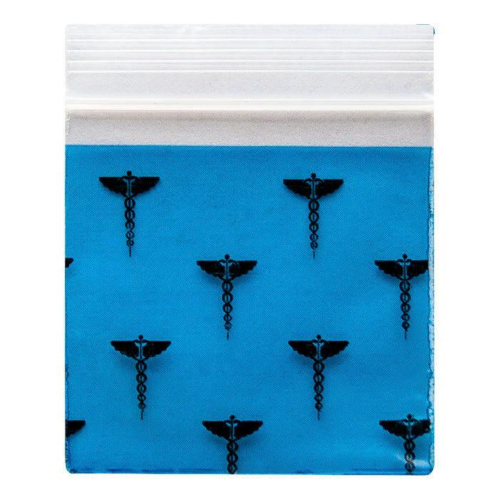 1" x 1" Apple Baggies - Blue Medic