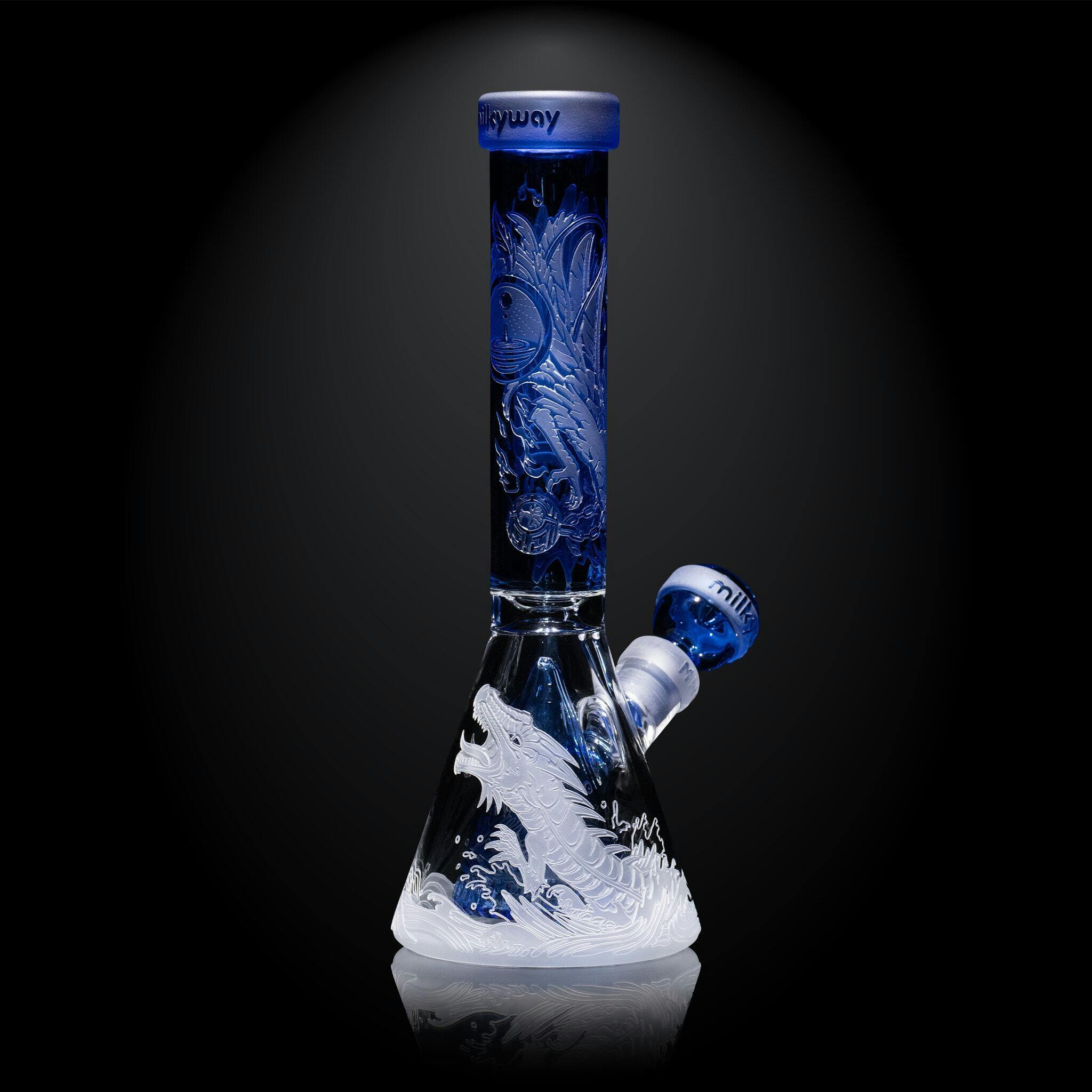 Blood Feud 11" Beaker Bong with Collins Perc - Light Blue