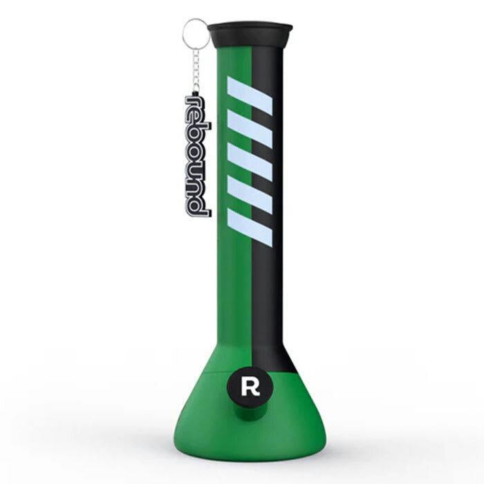 Rebound 14" Silicone Beaker Bong - Green/Black