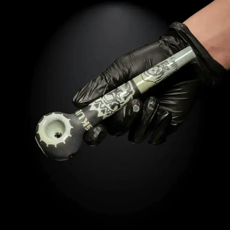 6.5" Skull Emperor Hand Pipe - Smoke