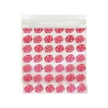 1.5" x 1.5" Apple Baggies - Red Dice