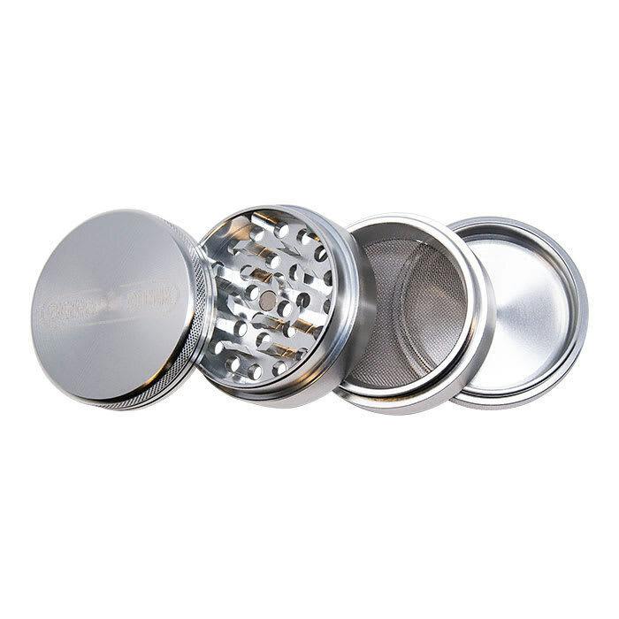 Silver 50mm Anodized Aluminum Four-Stage Grinder
