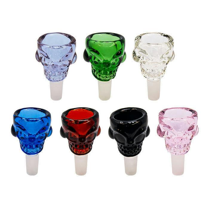 Glass Skull Bowl 19mm - Assorted Colours
