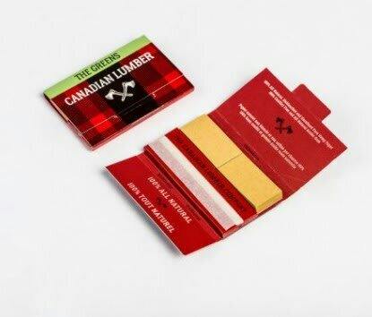 Rolling Papers Canadian Lumber The Greens 1.25 W/ Tips