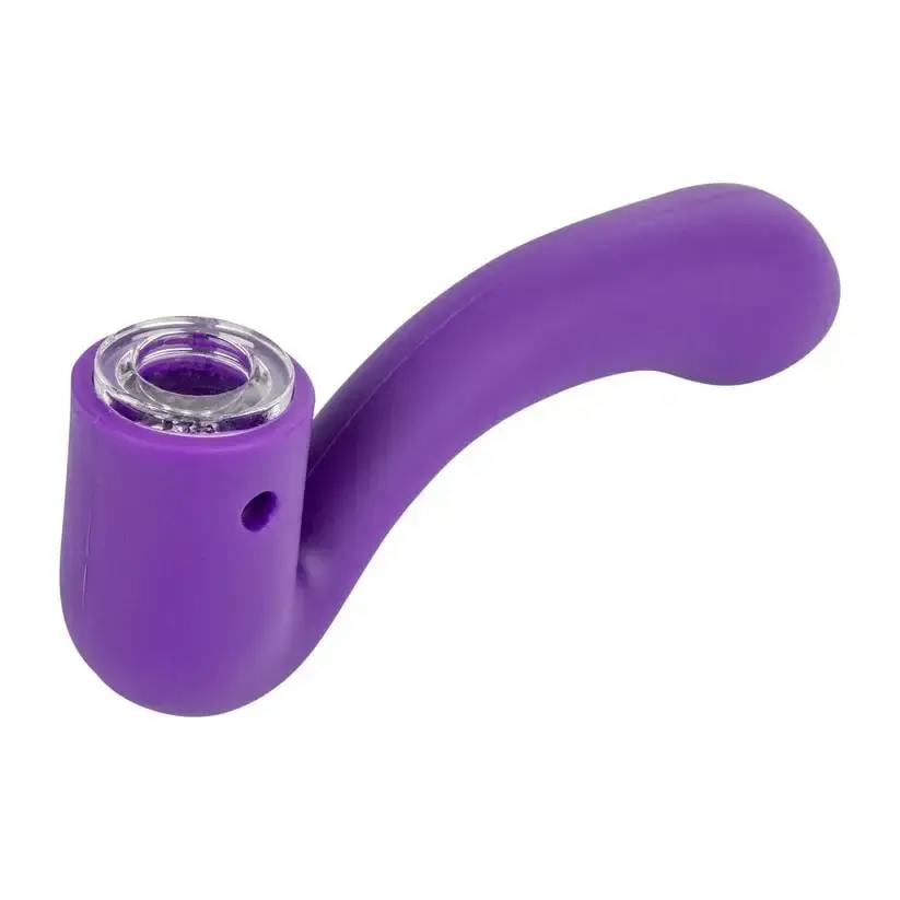 Sherlock Hand Pipe W/ Glass Bowl - Purple
