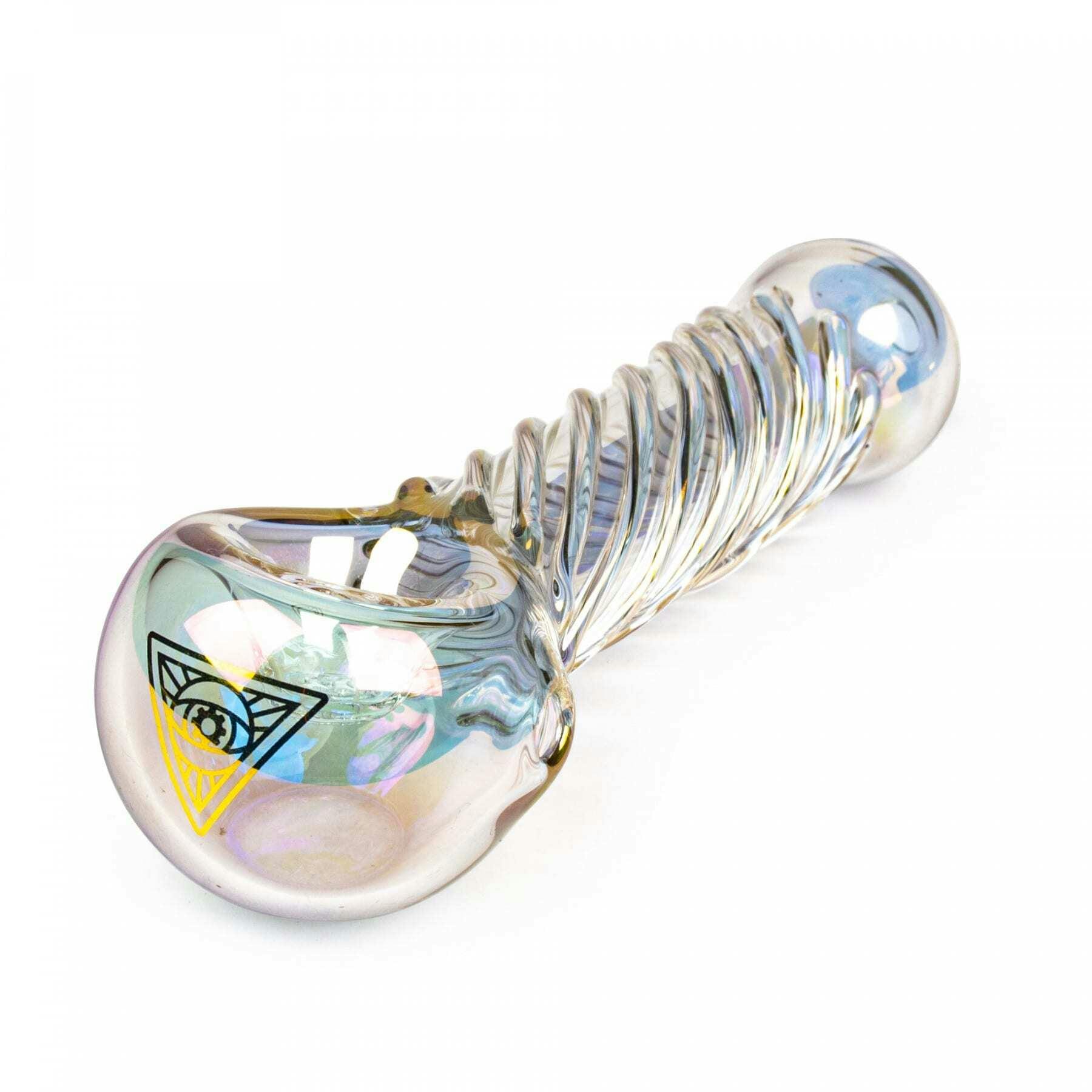 Red Eye Tek 4" Rainbow Metallic Twister Pipe w/ Build in Screen