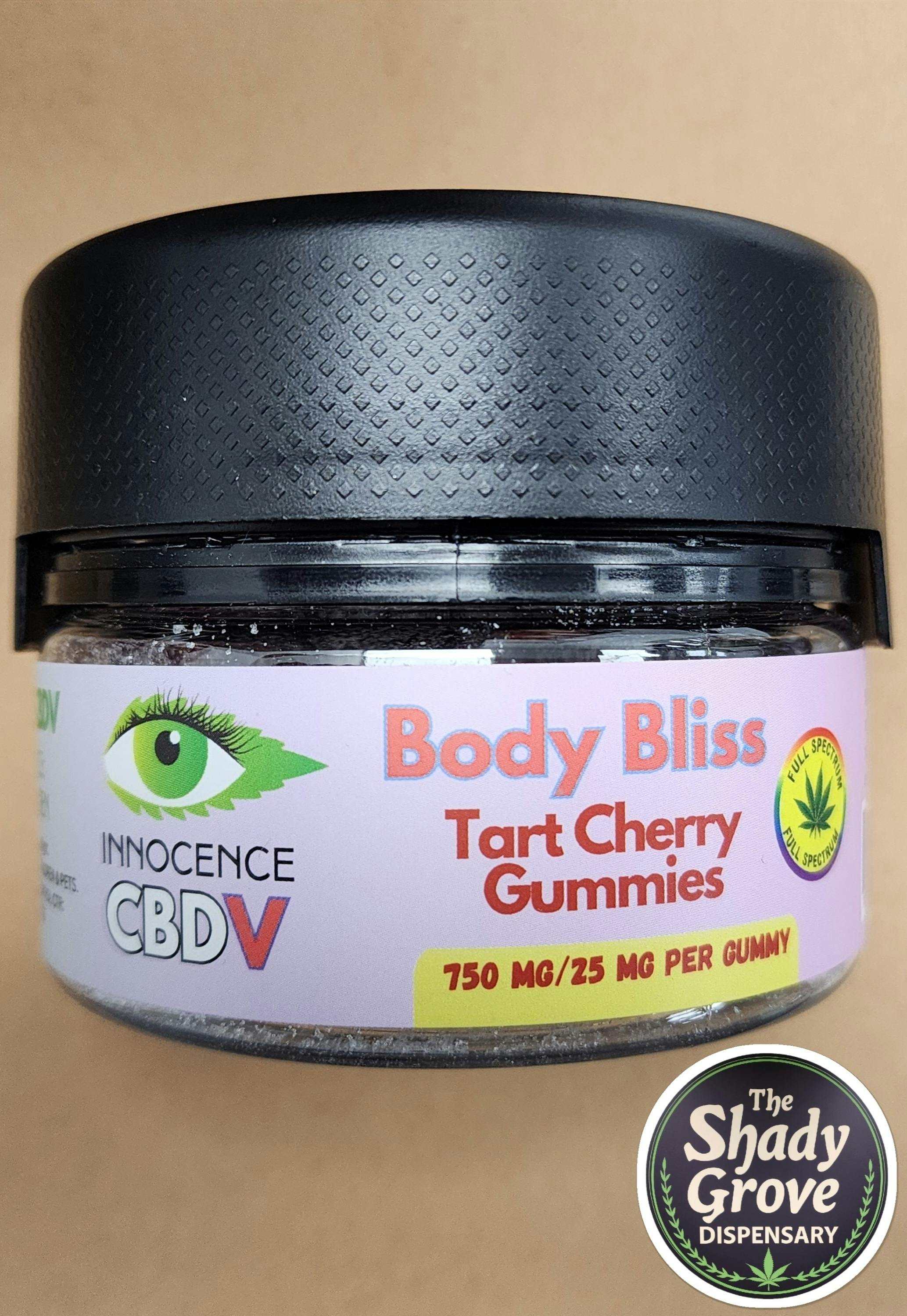 Body Bliss CBD & CBDV Innocence Tart Cherry Gummies 750 mg