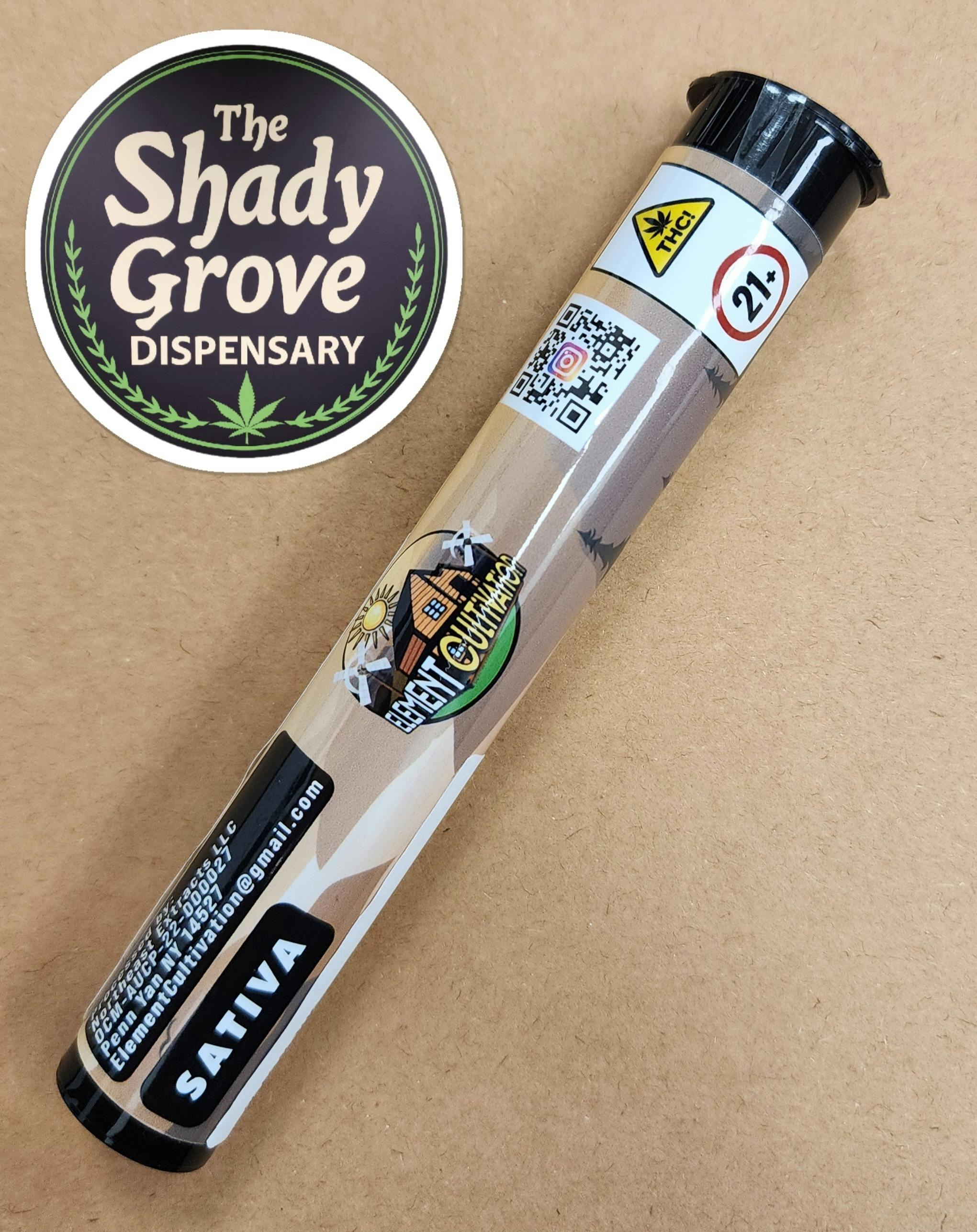 Sherbet Tea Element Cultivation 1g Preroll (S) at The Shady Grove Dispensary
