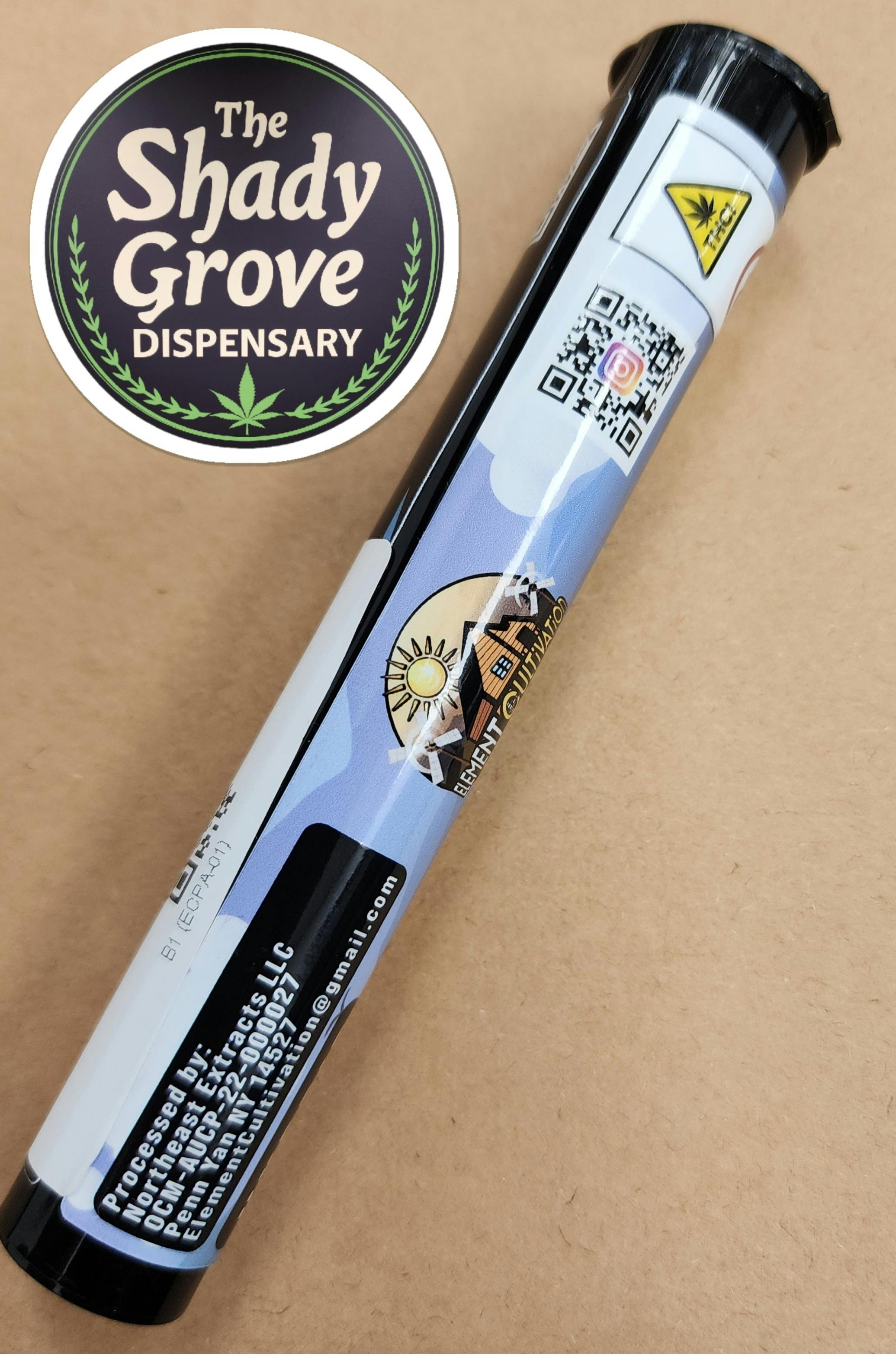 Peached Ape Element Cultivation 1g Preroll (H) at The Shady Grove Dispensary