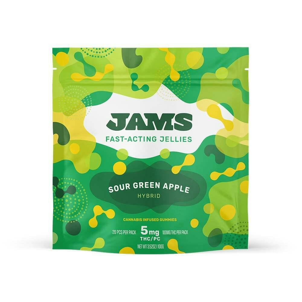 JAMS Sour Green Apple Gummy 100mg [20pk]