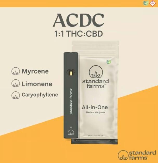 Standard Farms: 1:1 THC CBD ACDC - Disposable