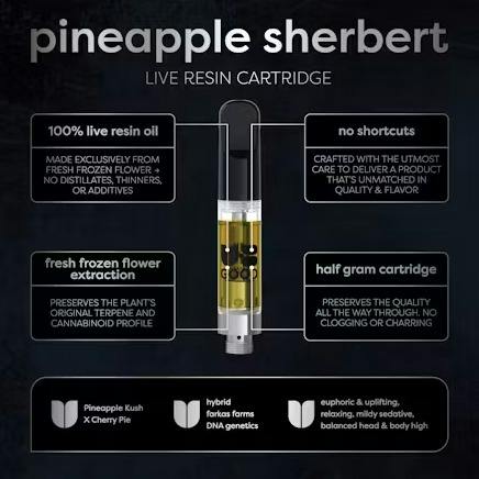 UBGOOD: Pineapple Sherb - Live Resin Cartridge