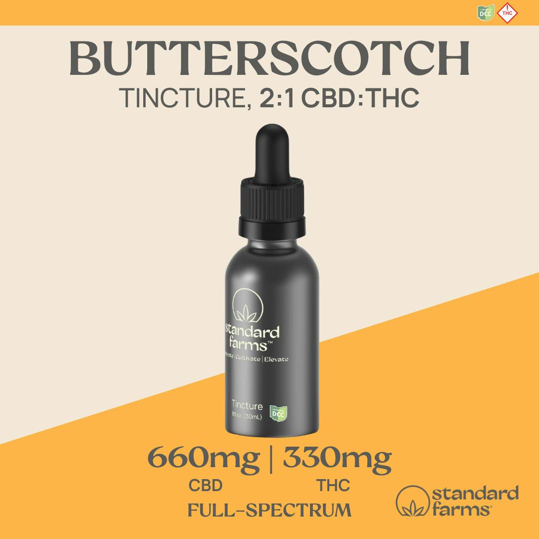 Standard Farms: 2:1 CBD:THC Butterscotch Anytime - Tincture