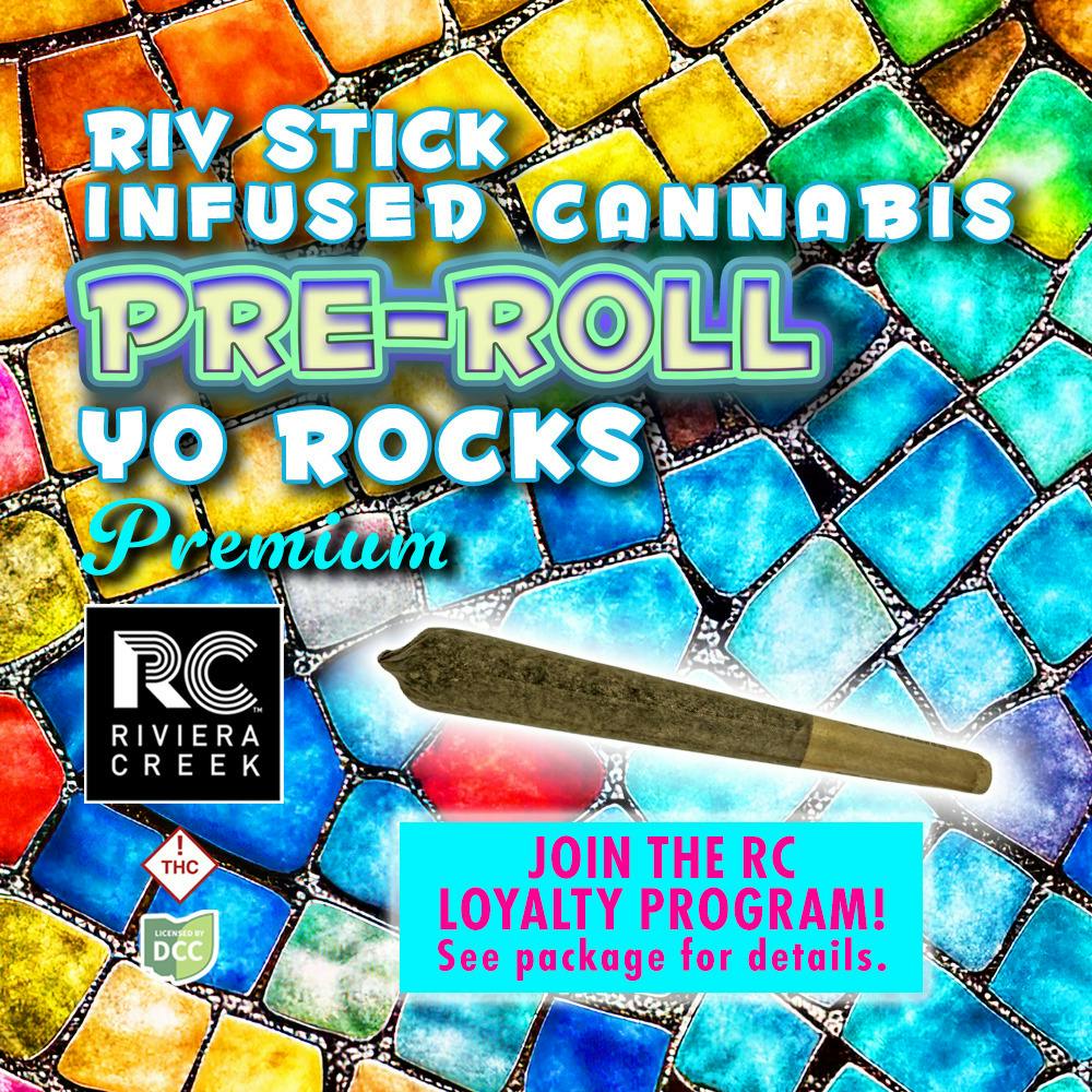 Riviera Creek: YO Rocks Riv Stick - Ice Hash Infused Preroll