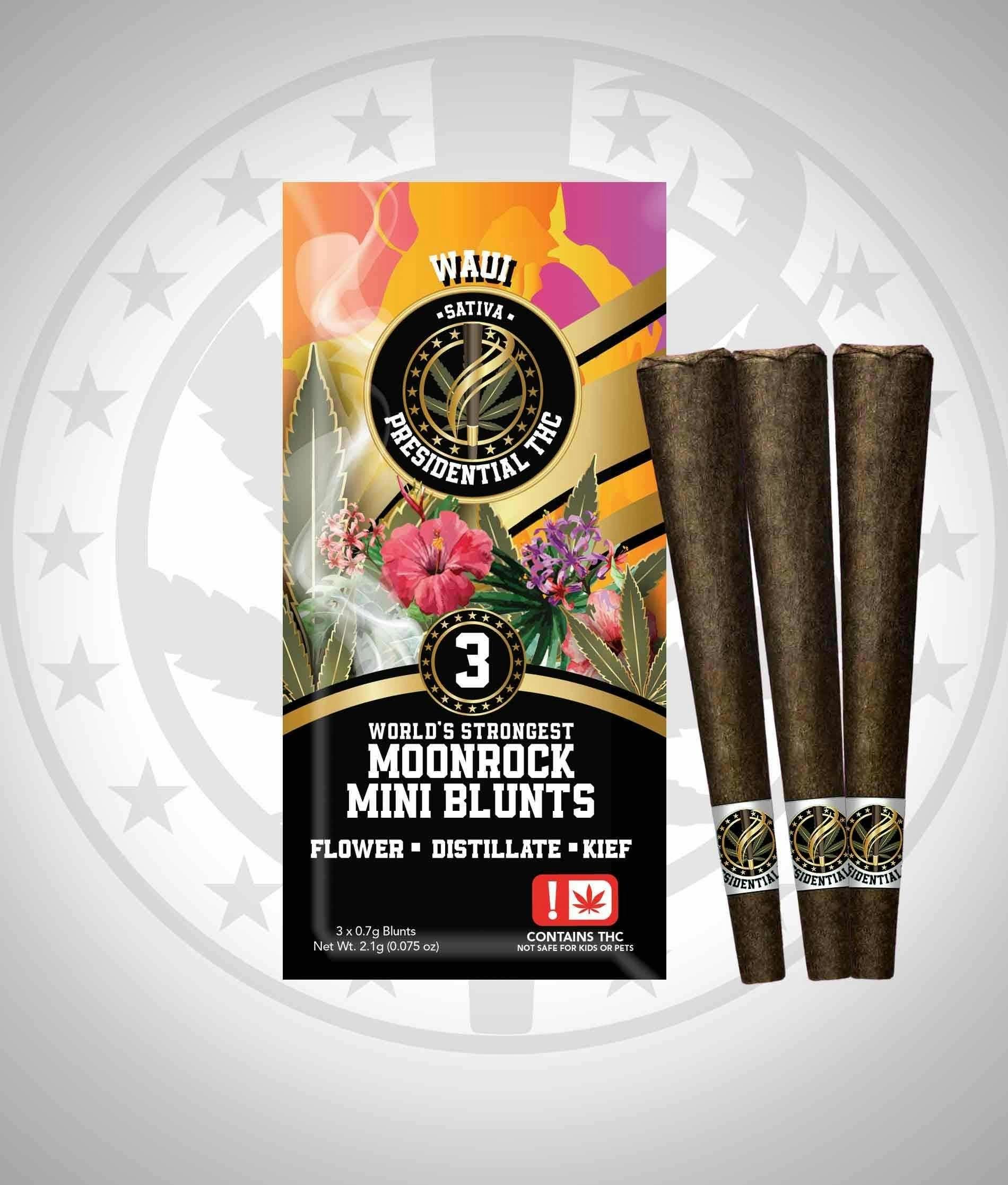 Waui | Moon Rock Blunts Infused Minis | 0.7g each | 3pk