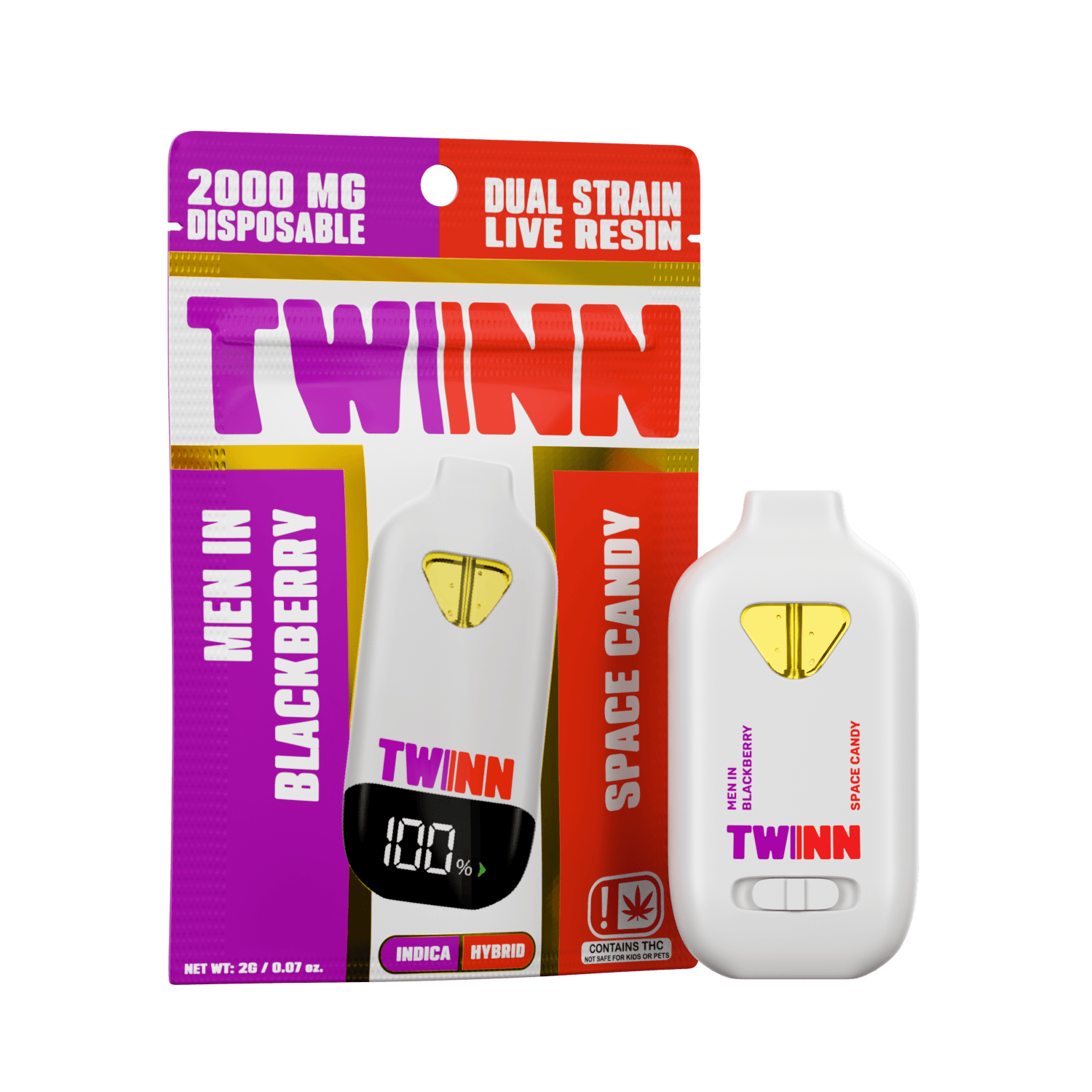TWINN - MEN IN BLACKBERRY / SPACE CANDY - 2G Live Resin