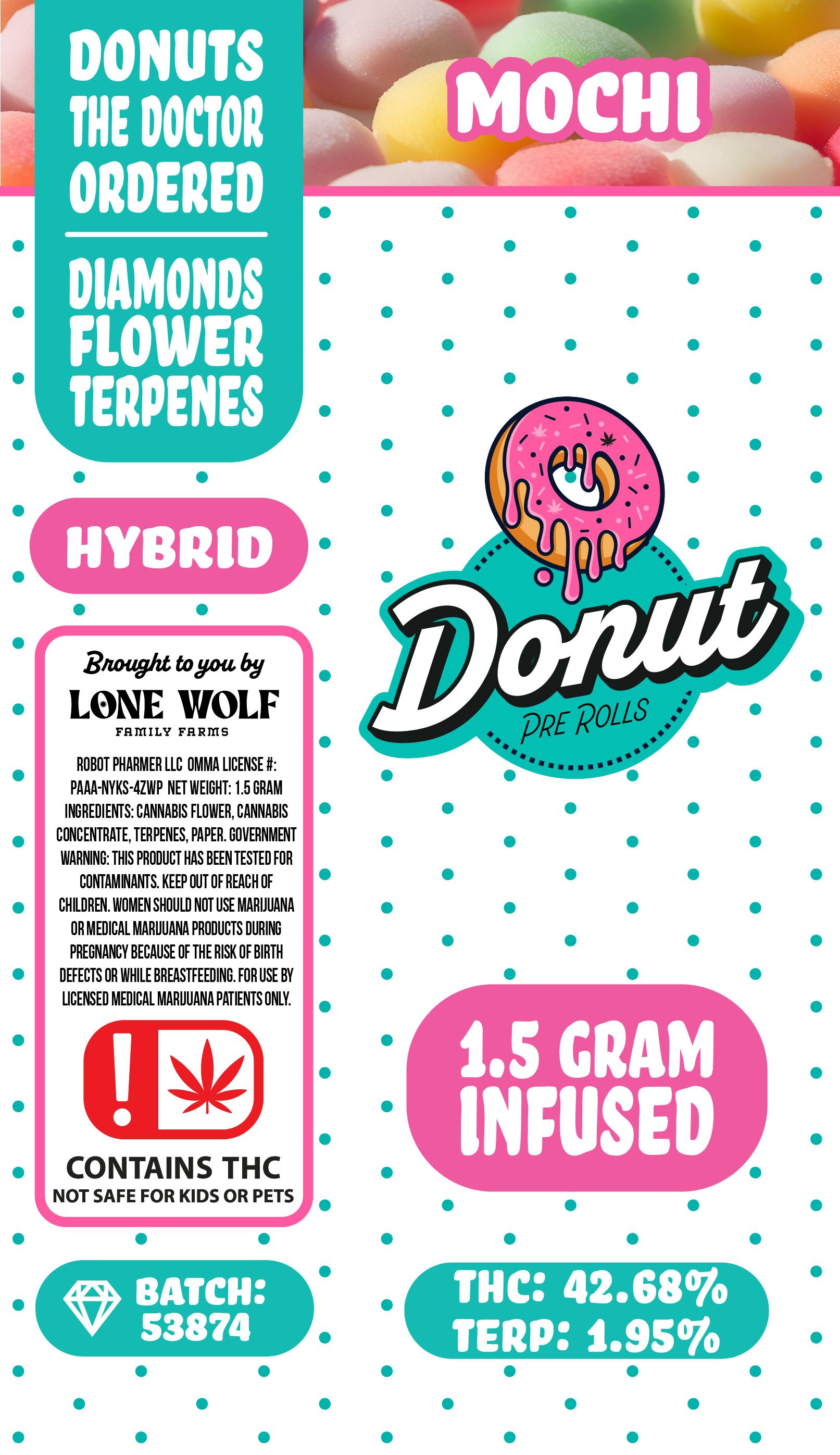 Donut - Single - Infused Preroll - Mochi - 1.5g