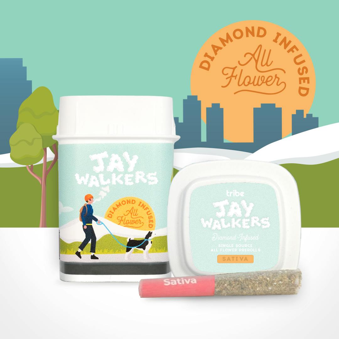 Jaywalkers Diamond Infused - Sativa - Jarlic - 11 pack - Infused Pre Rolls - 4.95g