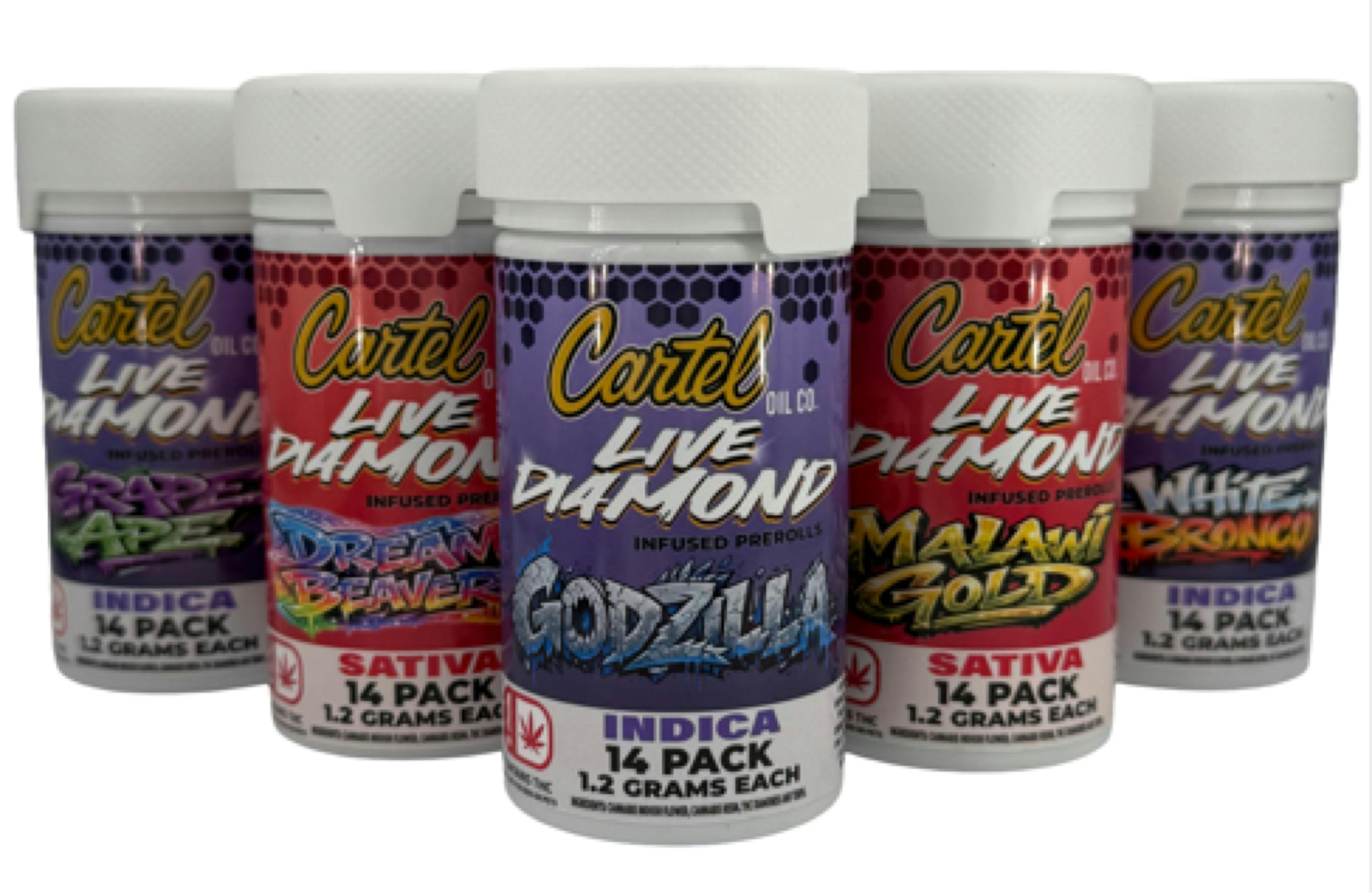Cartel Oil Co | Infused Pre-Roll Bundle | Sativa | Pineapple DeVille | 16.8g