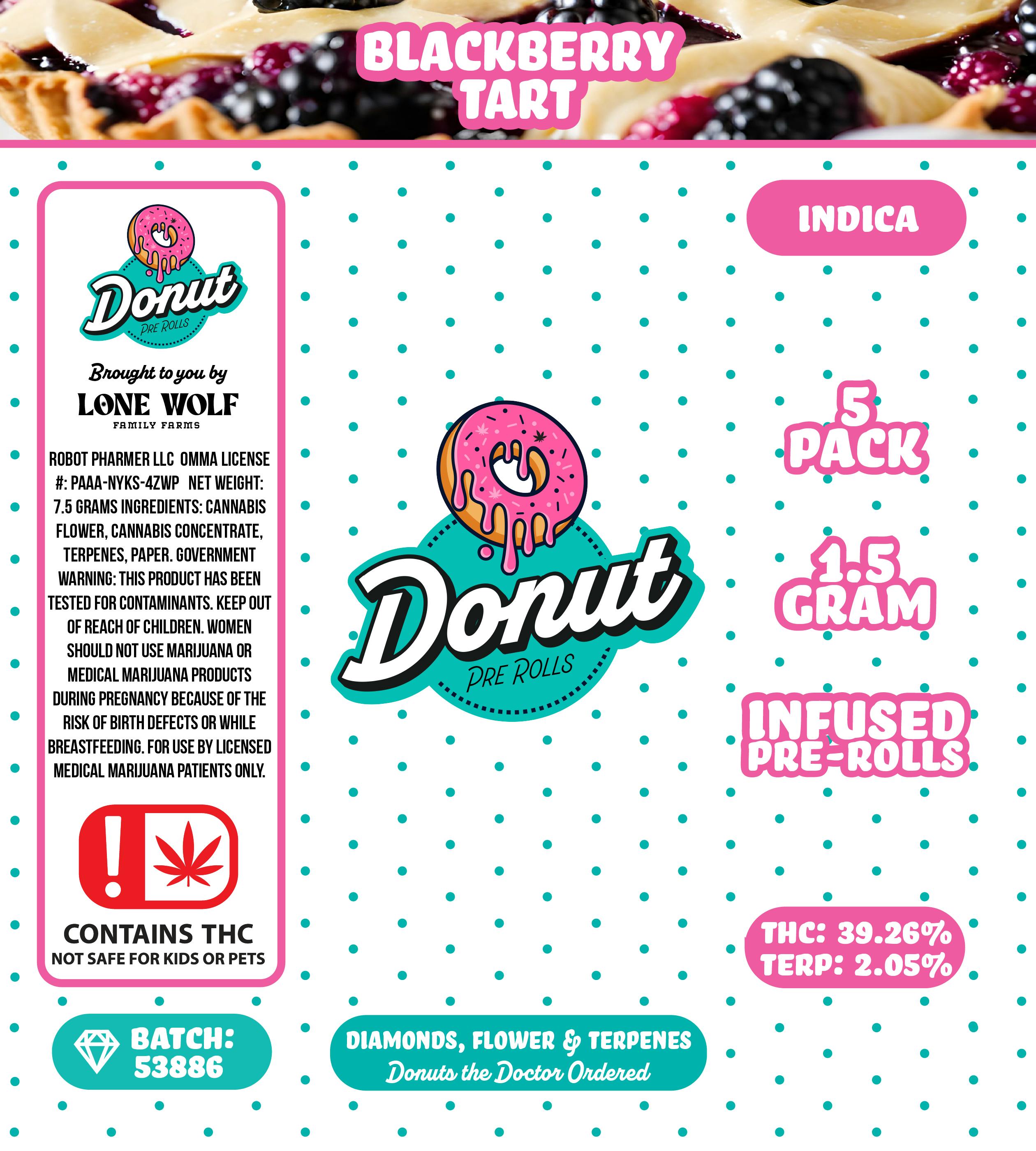Blackberry Tart | Infused Joints | 1.5g each | 5pk