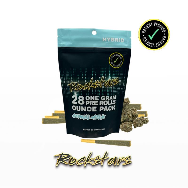 Rockstars - 28g Pre Roll Pack - Cereal Milk - Hybrid