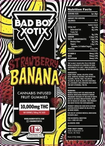 BAD BOY - STRAWBERRY BANANA 10,000mg