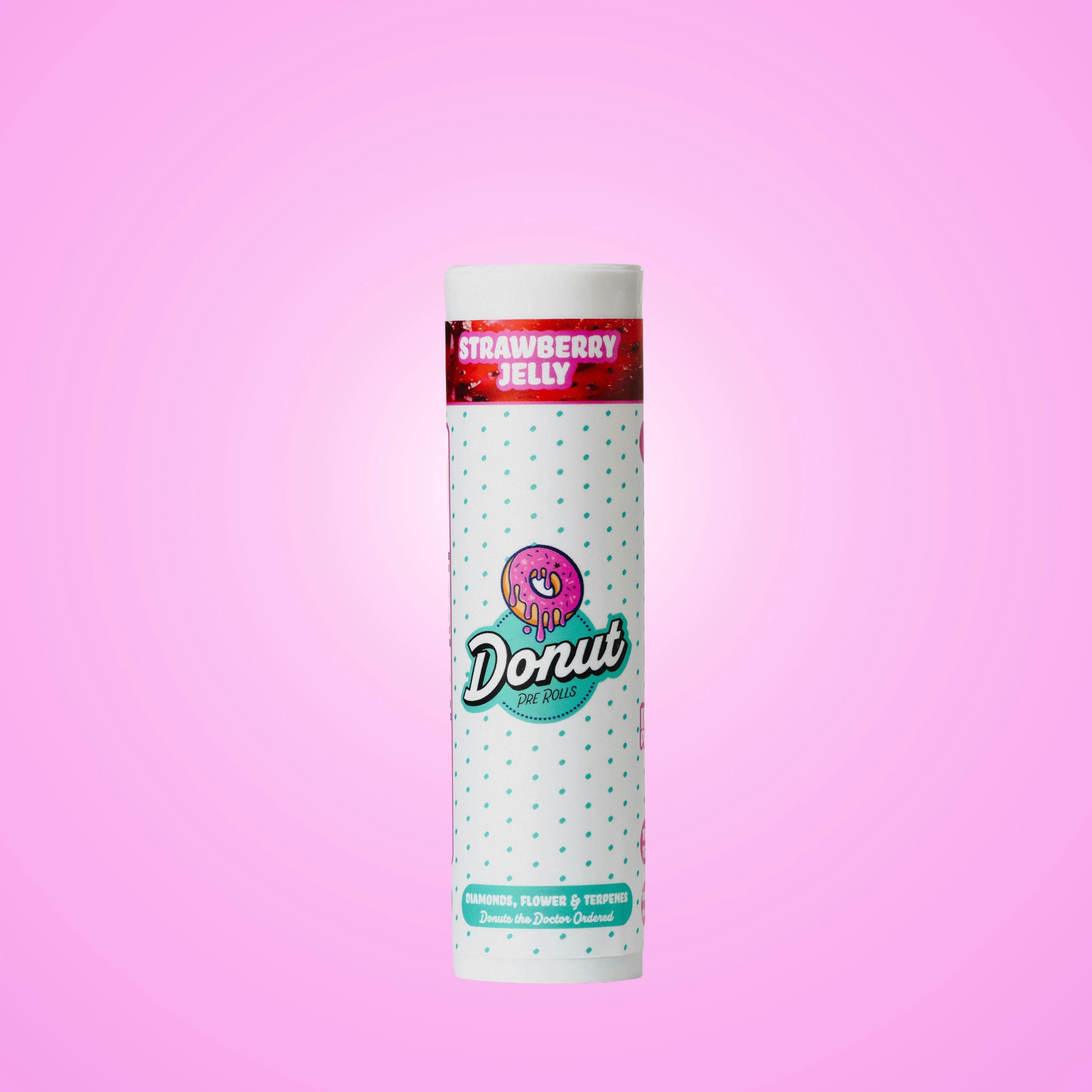 Donut - 5 pk - Infused Preroll - Strawberry Jelly - 7.5g