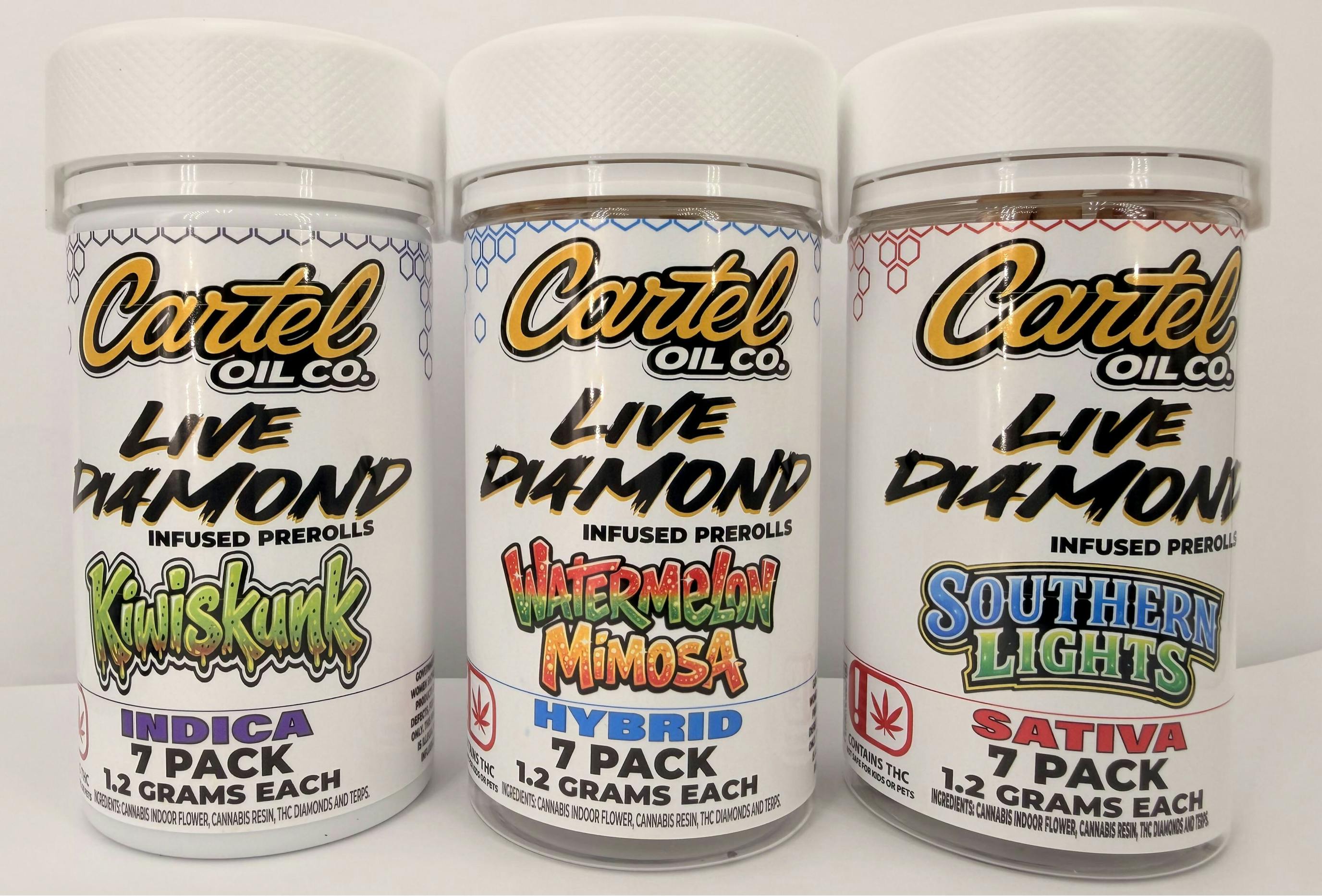 Cartel Oil Co | Diamond Infused Pre-Roll Bundle | Indica | Banana Split | 8.4g