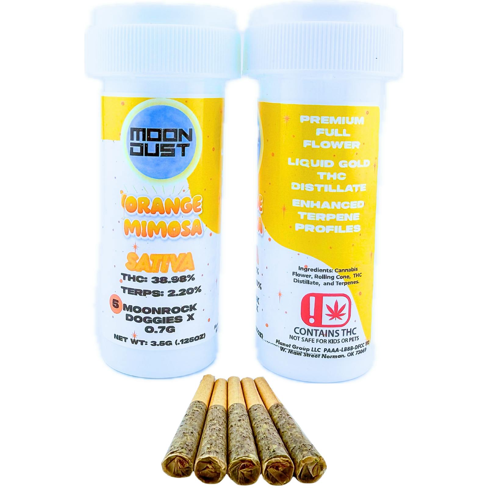Moon Dust Dogwalkers 0.7g 5pk - Orange Mimosa