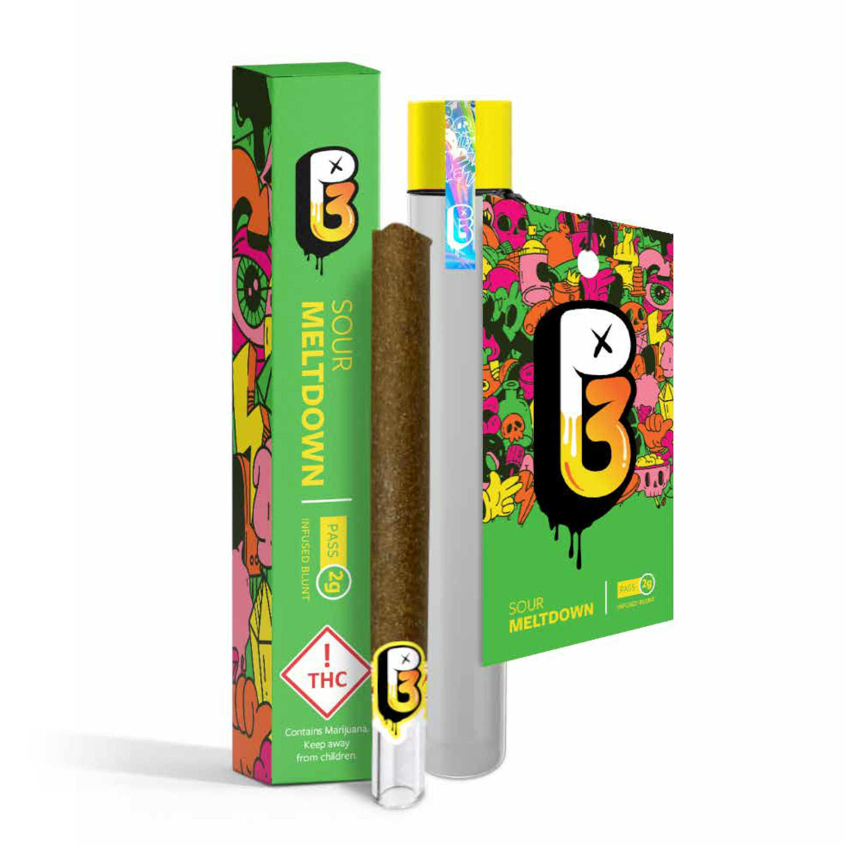 P3 Infused Blunt 2g - Sour Meltdown