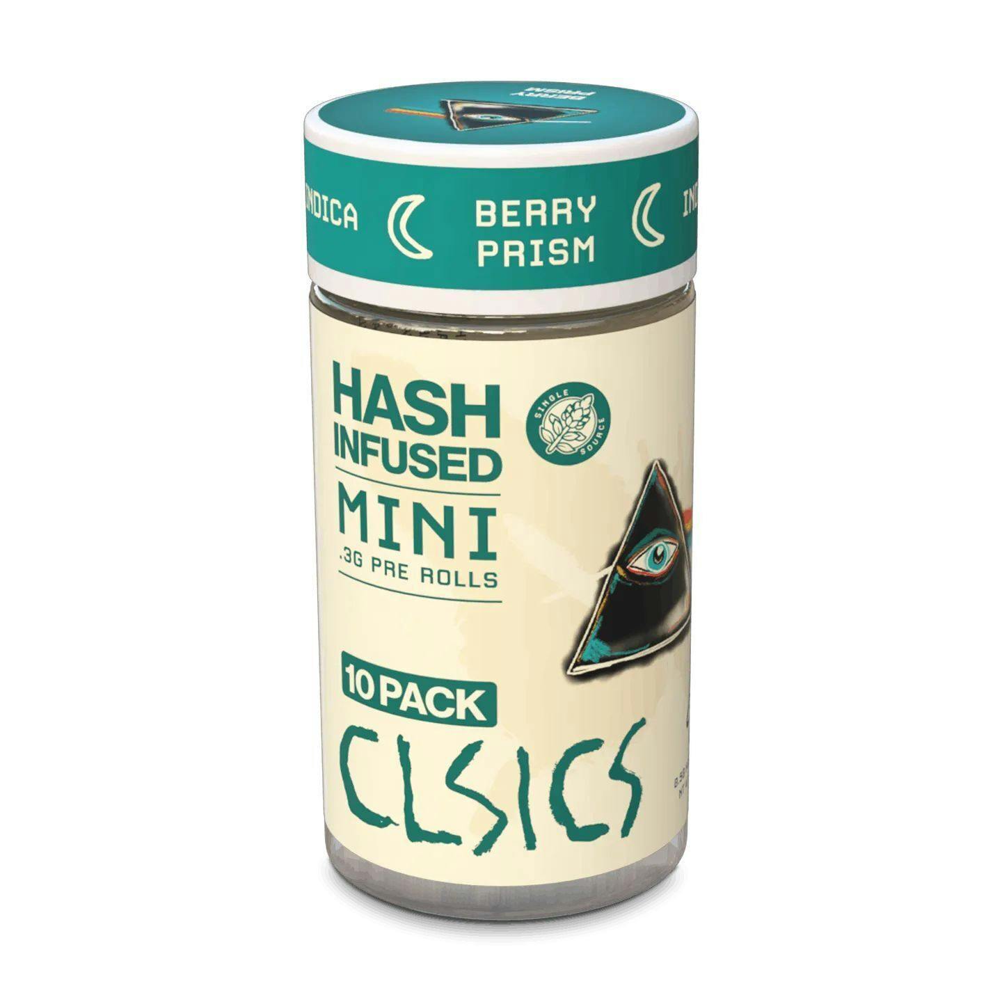 CLSICS - HASH INFUSED PREROLL 10PK [3G] BERRY PRISM