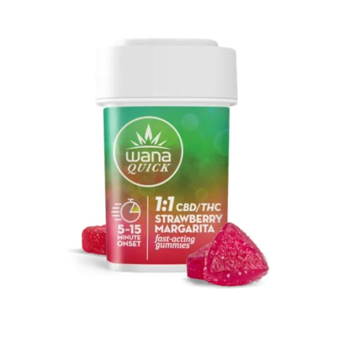 Wana | Strawberry Margarita (C) | 1:1 THC:CBD | Gummies | 10pc