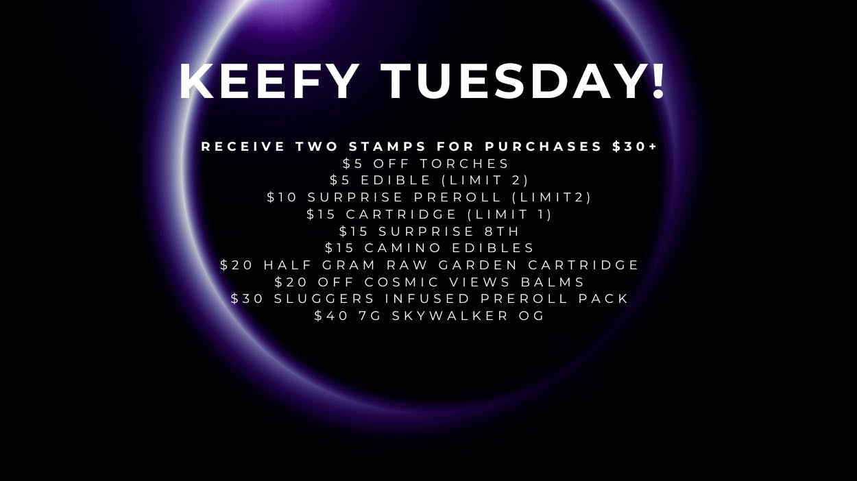 KEEFY TUESDAY at Herbal Pain Relief Center Weedmaps