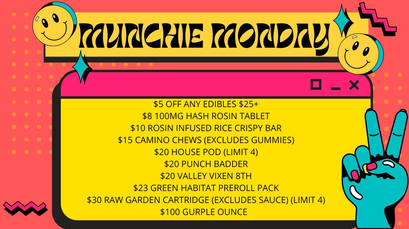 9/30 MUNCHIE MONDAY at Herbal Pain Relief Center Weedmaps