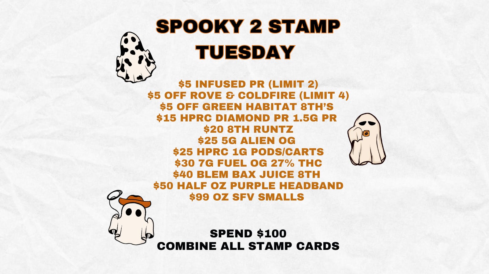 SPOOKY 2STAMP TUESDAY at Herbal Pain Relief Center Weedmaps