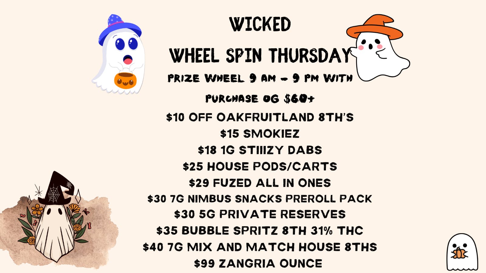 WICKED WHEEL SPIN THURSDAY! at Herbal Pain Relief Center Weedmaps