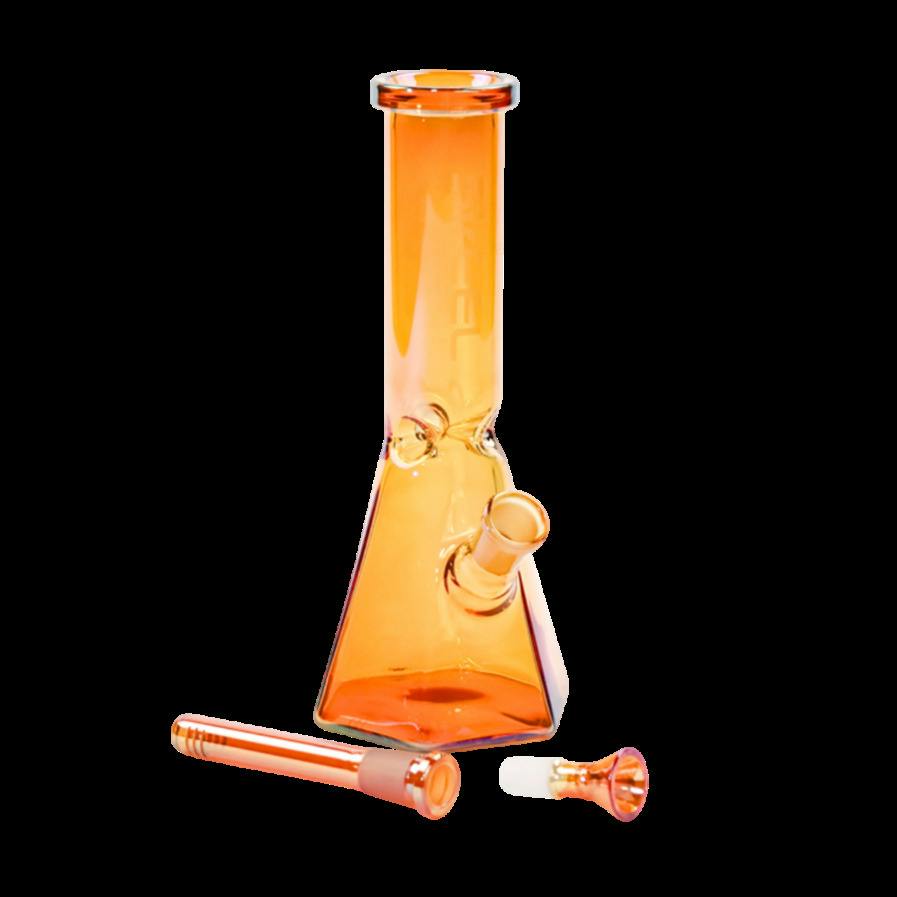 10" SirEEL Iridized Hexagonal Beaker Bong with Bowl | Assorted Colors