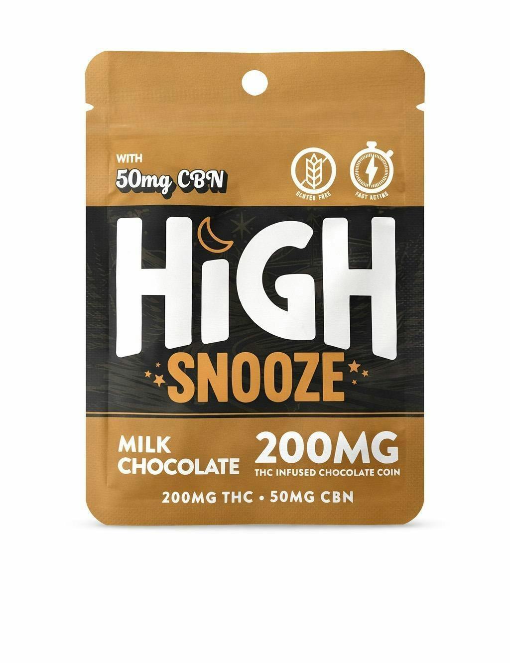 High Snooze Milk Chocolate Coin 200mg THC | 50mg CBN
